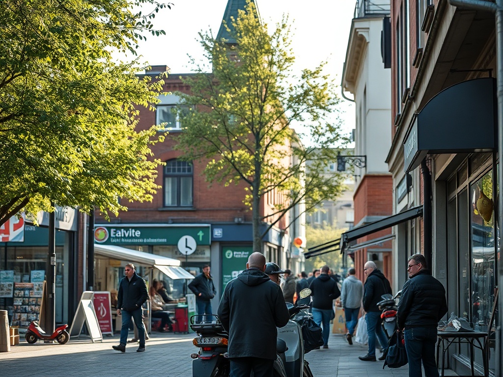 Uczestnicy na targach pracy w Bydgoszczy, szukający informacji o ofertach zatrudnienia i rozmawiający z pracodawcami.