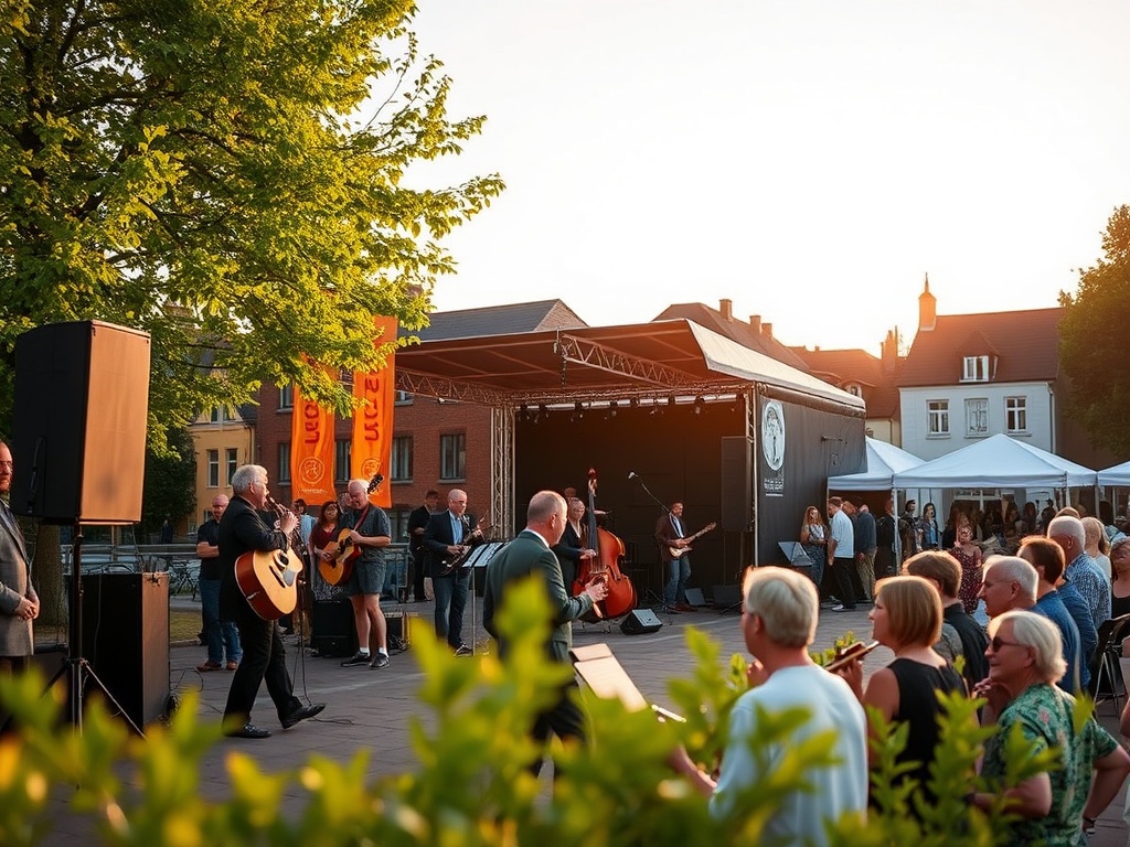 Plakat festiwalu jazzowego Jazz For Freedom i zdjęcie lekkoatletów podczas Memoriału Ireny Szewińskiej w Bydgoszczy